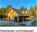 Holzhäuser und Anbauten