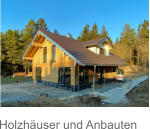 Holzhäuser und Anbauten